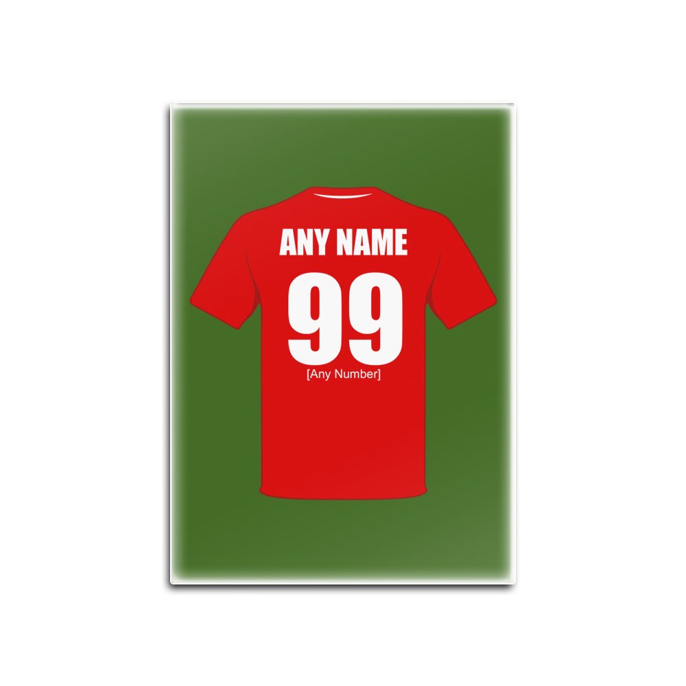 UniGift Calamita Frigorifero In Vetro Personalizzata Kilmarnock FC - 7x5 Cm - Scegli Nome E Messaggio - Blu - 4