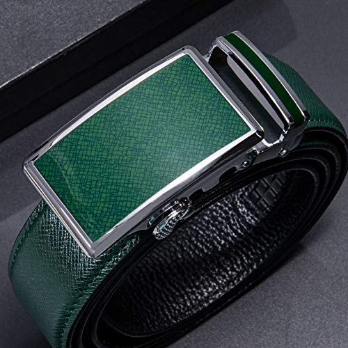 Image of Dubulle Men's Ratchet Belt Gold /Black /Red /Green /Blue /White Automatic Buckle Business Casual Belt Gift - Adjustable Fit