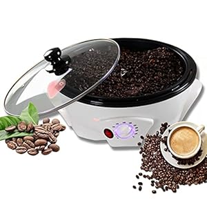 Elektrische Koffiebrander, 1200W Huishoudelijke Koffiebonen Ro-osterende Machine, Elektrische Koffiebrander Popcorn Maker Pindanoot Bakmachine, 0-240℃ Verstelbaar, Gelijkmatig Bakken,B
