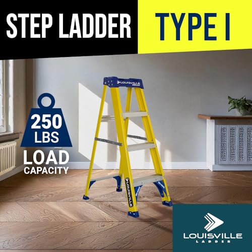 Louisville Ladder 5-Foot Fiberglass Step Ladder, 250-Pound Load Capacity, Type I, FS2005