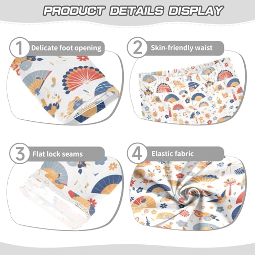 KLL Hand Drawn Cute Japanese Fans Cartoon Toddler Girls' Athletic Leggings Casual Full Length Yoga Pants Sports3