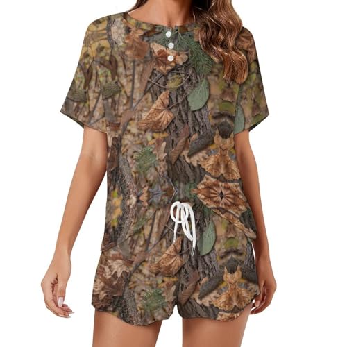 Women's Short Pajama Sets 2 Piece Shorts Sleepwear Loungewear Tops Size Teen Girl