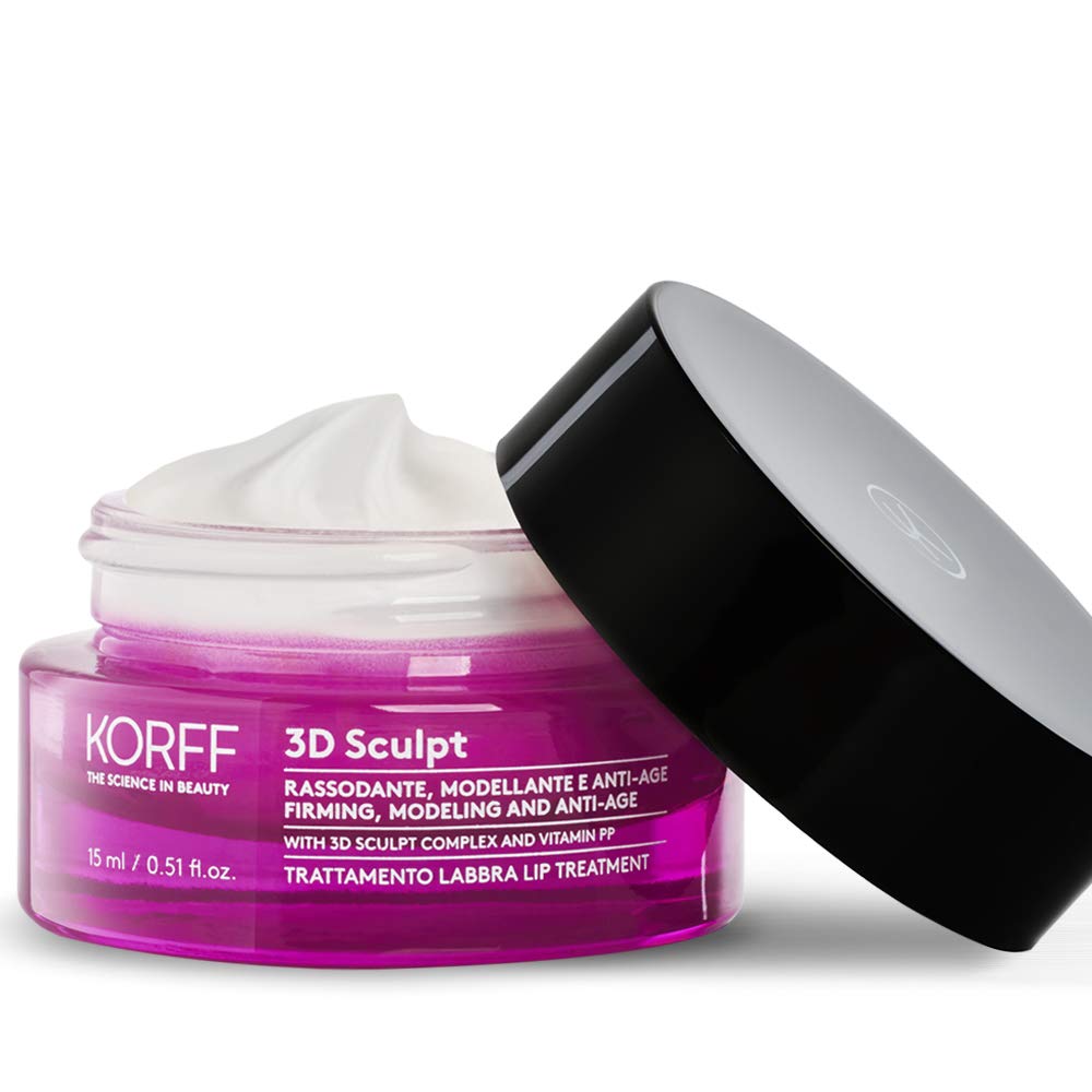 KORFF 3D Sculpt Trattamento Labbra, Texture Crema Effetto Rimpolpante, Volumizzante, Formula Anti-Età, 15ml