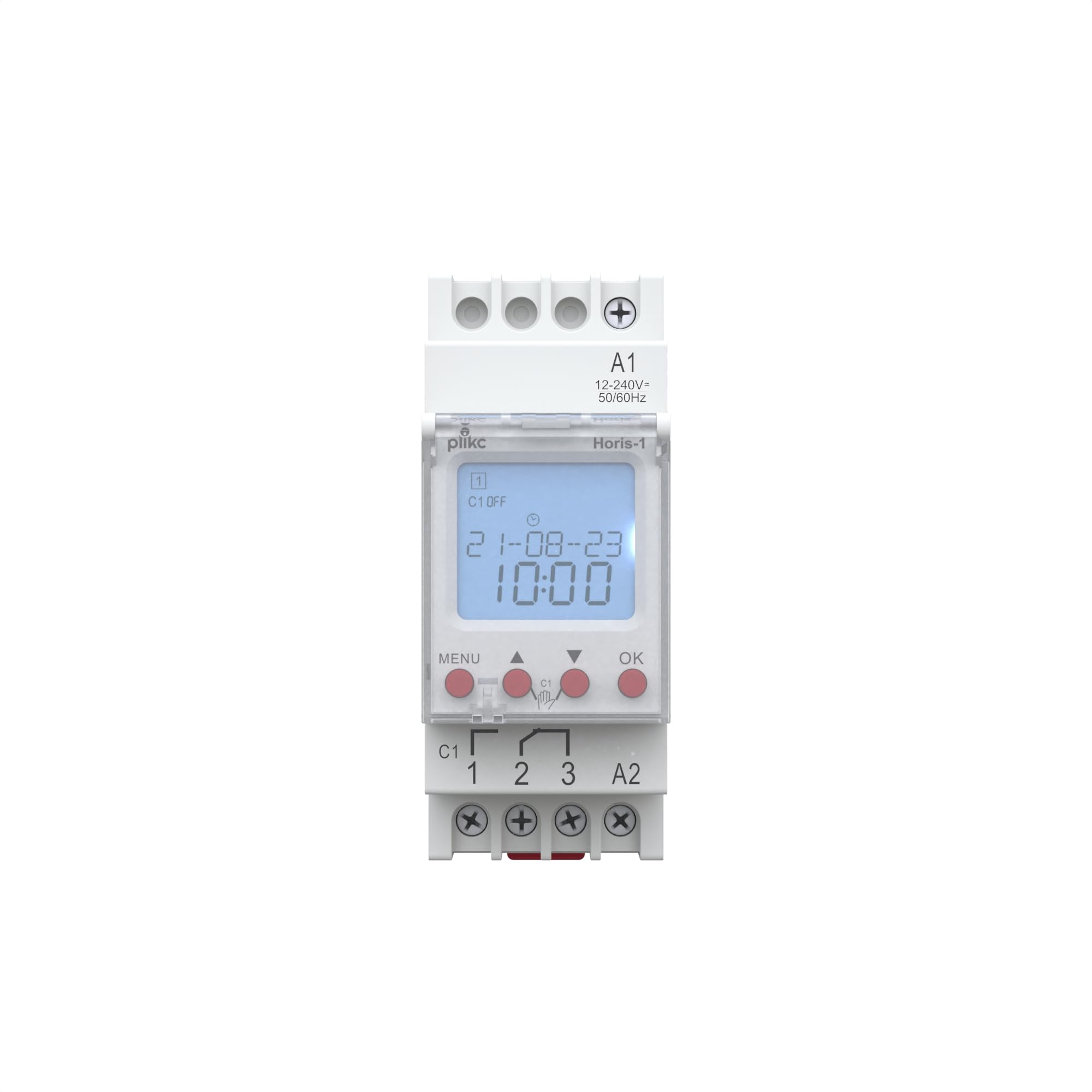 plikc PLK012676 Horis 1 Timer-Wochenzeitschalter digital (1 Kanal), grau
