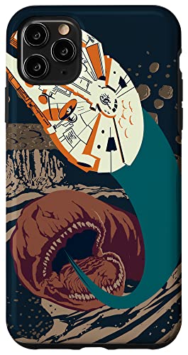 Coque iPhone 11 Pro Max Star Wars Millennium Falcon bleu nuit pour smartphone
