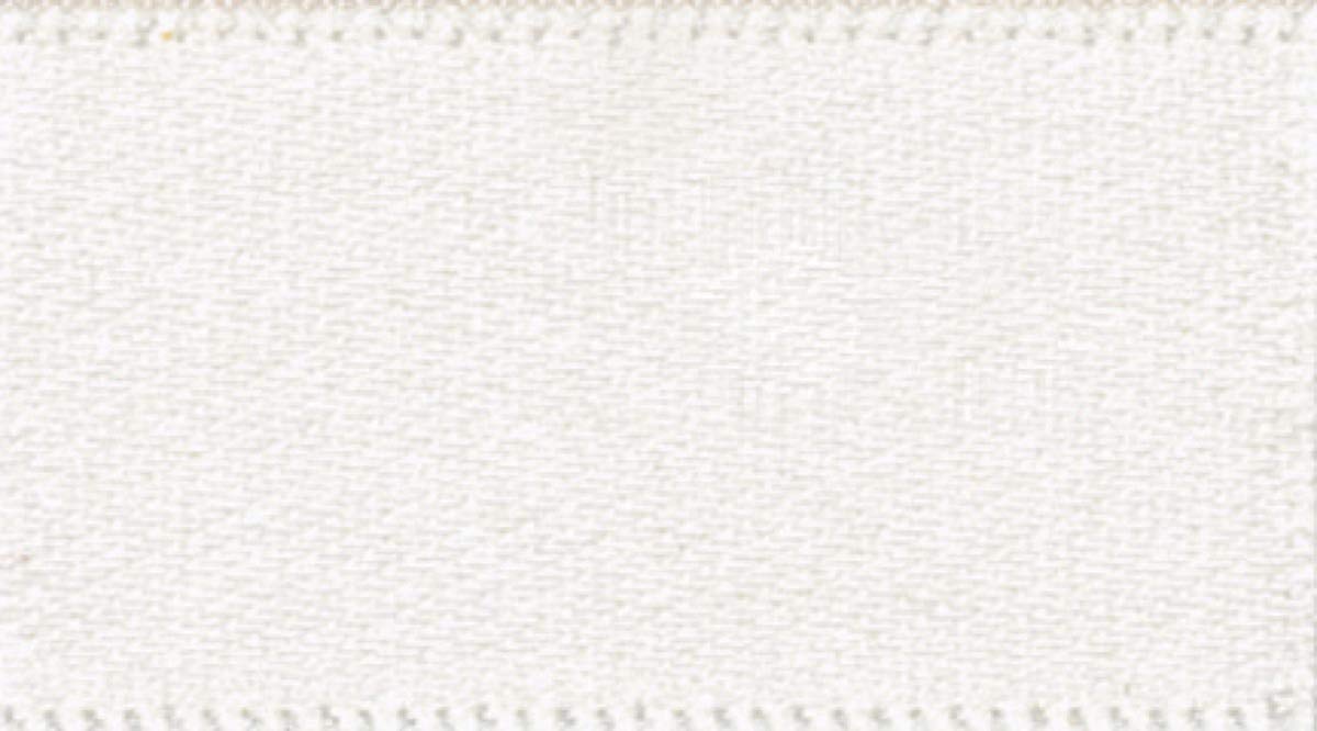 Berisfords Coloured Double Satin Ribbon - Ideal for Hair, Crafts and Gifts - Bridal White - 7mm Wide x 100 Metre