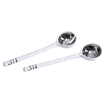 Pampa Bay Accessories Porcelain Salad Server Set Silver