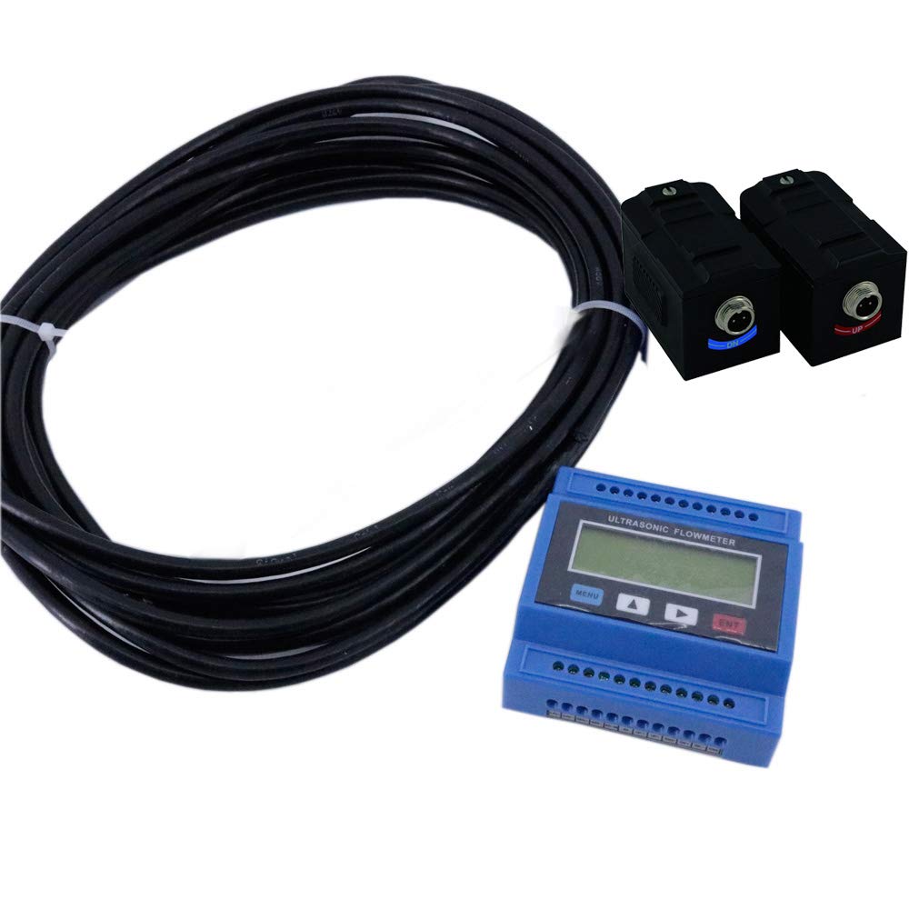 VTSYIQI Ultrasonic Flow Meter with Transducers and Cable