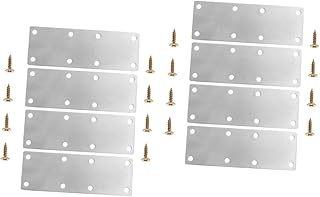 ULTECHNOVO 8 Pcs Plate Connector Joint Holder Shelf Supports Right Angle Bracket Metal Shelf Bracket Mending Bracket Plate Metal Stand Stainless Joining Plate Fixing Bracket Connector Wood