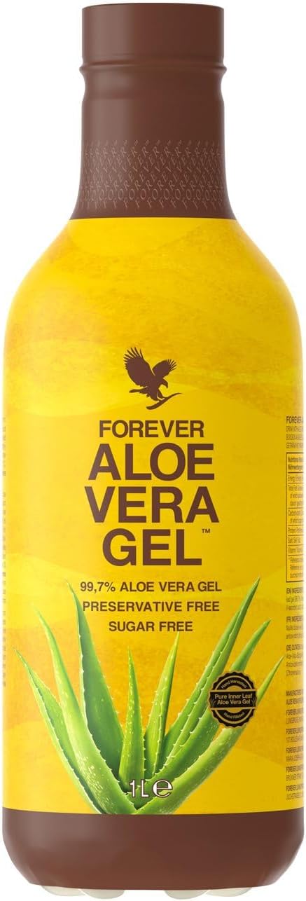 Forever Living Products Aloe Vera Gel PET, 1000ml, 99.7% inner leaf Aloe Vera gel, Preservative & Sugar Free, Gluten Free, Vegan friendly