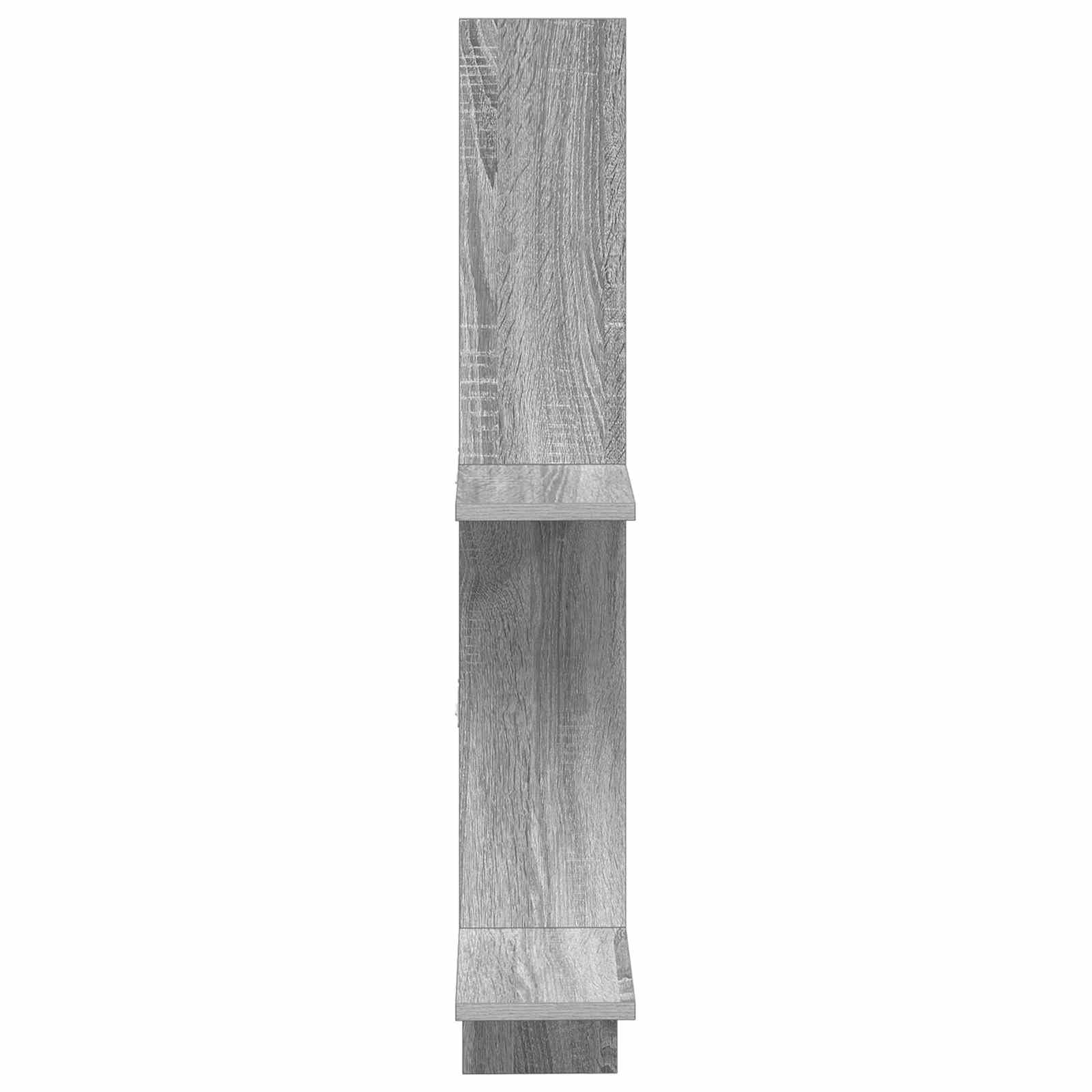 Scaffale da parete Sonoma grigio 61 x 15 x 102 cm legno 5 ripiani