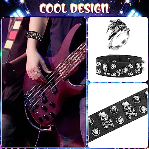 Heyu-Lotus 8 Pcs Punk Rock Star Fancy Dress Costume Set - Image 4