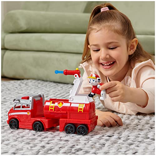 Image of Paw Patrol Big Truck Pup's Marshall Transforming Toy Truck with Collectable Action Figure|Vehicle Set with launch Water Cannon|Learning Activity Set|Roleplay Toy For Kids 3+|Birthday Gift|MadeIn India