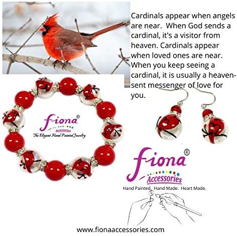 fiona Red Cardinal Bracelet, STL Cardinals Holiday Jewelry for Women, Christmas Remembrance Memorial Birthday Gift for Her, 1 pc - Image 7
