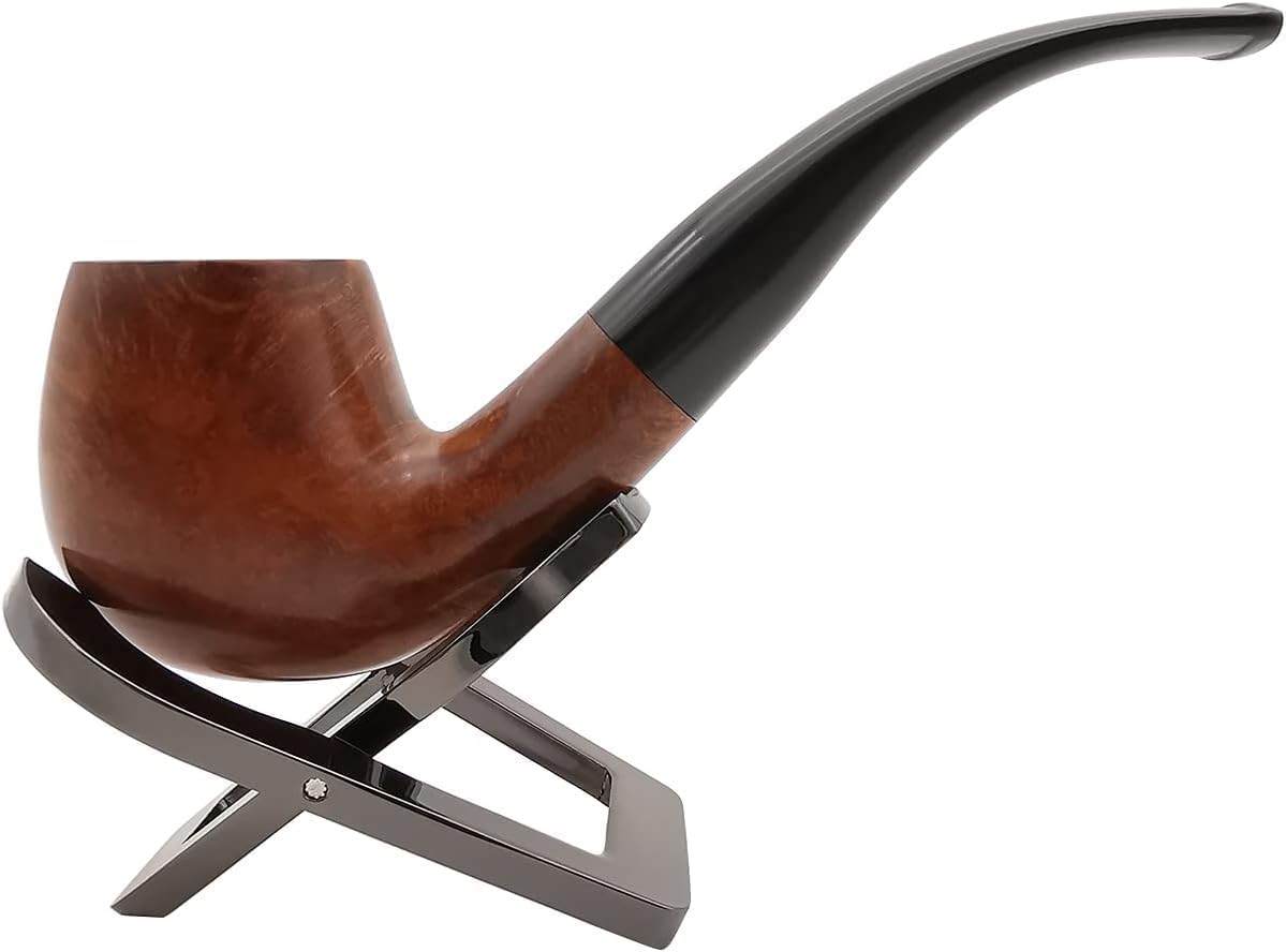 2 Pack Black Stainless Steel Portable Foldable Tobacco Smoking Pipe Stand Holder