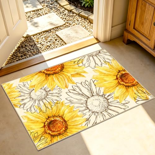 Tapete decorativo rectangular 2x3 pies color girasol