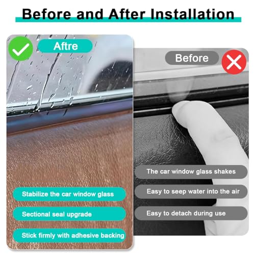 Image of STHIRA Car Window Seal Strip Rubber Car Side Window Gap