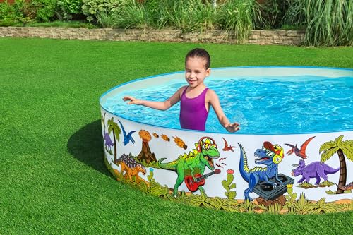 Bestway Fill 'N Fun Planschbecken Dinosaurier, Ø 244 x 46 cm