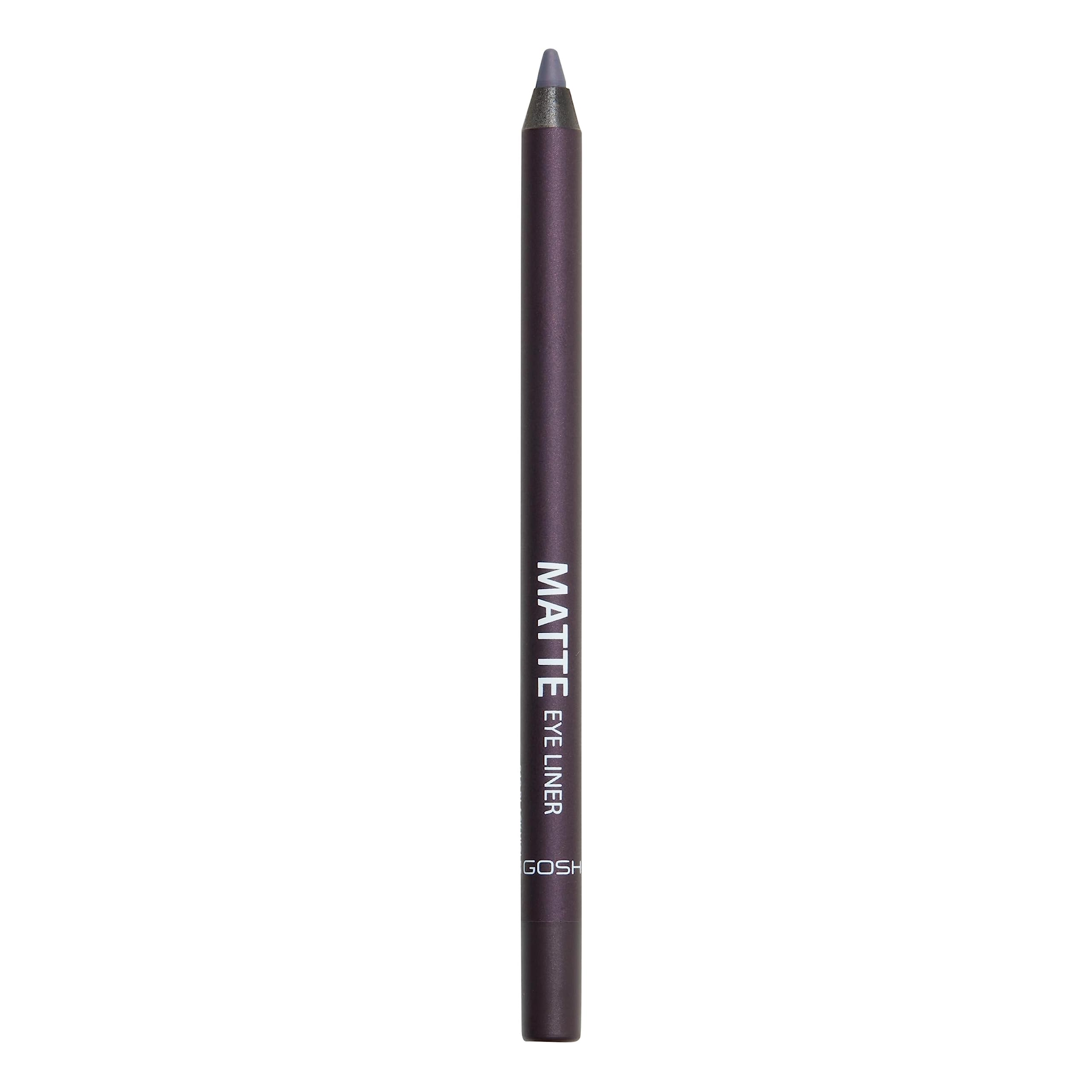 GOSH Plum Eyeliner Matte I Waterproof Eyeliner Pencil I Soft & Creamy for Easy Application I Highly Pigmented Eye Pencil I Longlasting & Transferproof I Vegan & Perfume-free I 010 Black Violet