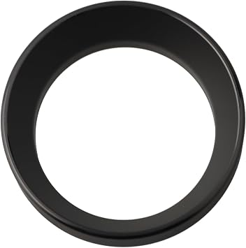 – Compatible with 49mm Brewing Coffee Portafilter for 49mm Aluminum Dosing for Ring for Espresso Powder Bowl Silver/Black Device Basket Home for Barista Use Tamping(Black)
