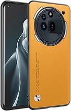 HONLEN Coque de pour NothingPhone (3A) Pro (6.77" inches) Étui de Téléphone Professionnel en Cuir, Jaune