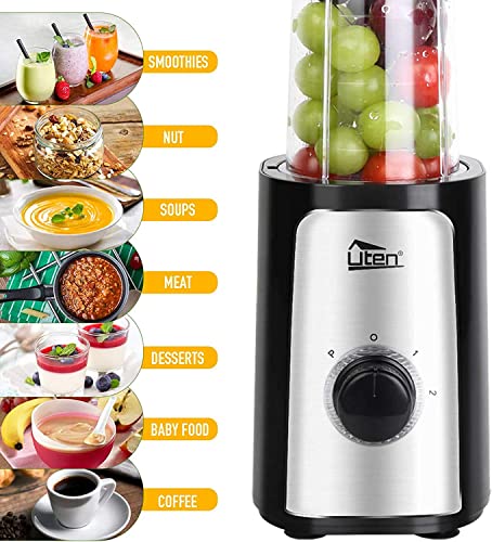 Uten Smoothie Blender 700 ml, 380 W mini-blender voor keuken, 4-in-1 blender voor milkshakes, fruit- en groentesappen, draagbare blender voor sport, reizen en thuis - Afbeelding 3