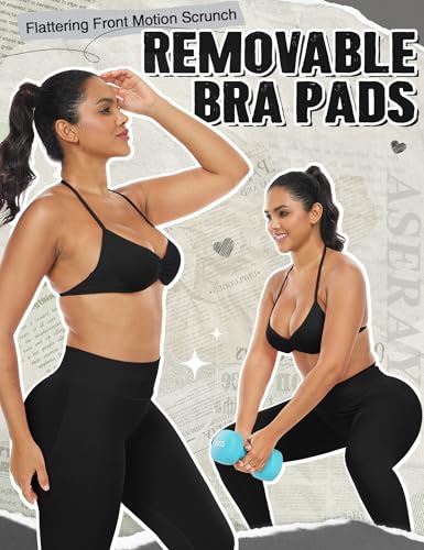 Strappy Sports Bras for Women Workout Padded Wireless Halter Gym Yoga Womens Sports Bras with Removable Cups3