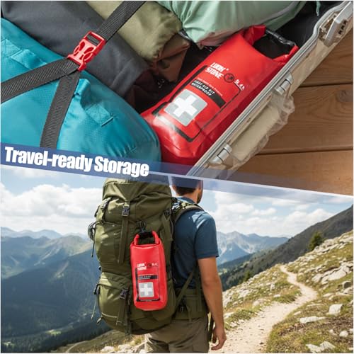 Bolsa Seca Impermeable para Primeros Auxilios, Vacía, con Cierre de Enrollado, Bolsa de Almacenamiento de Emergencia para Barco, Kayak y Viaje, Organizador Portátil de Clínica (2 Litros) miniatura 6