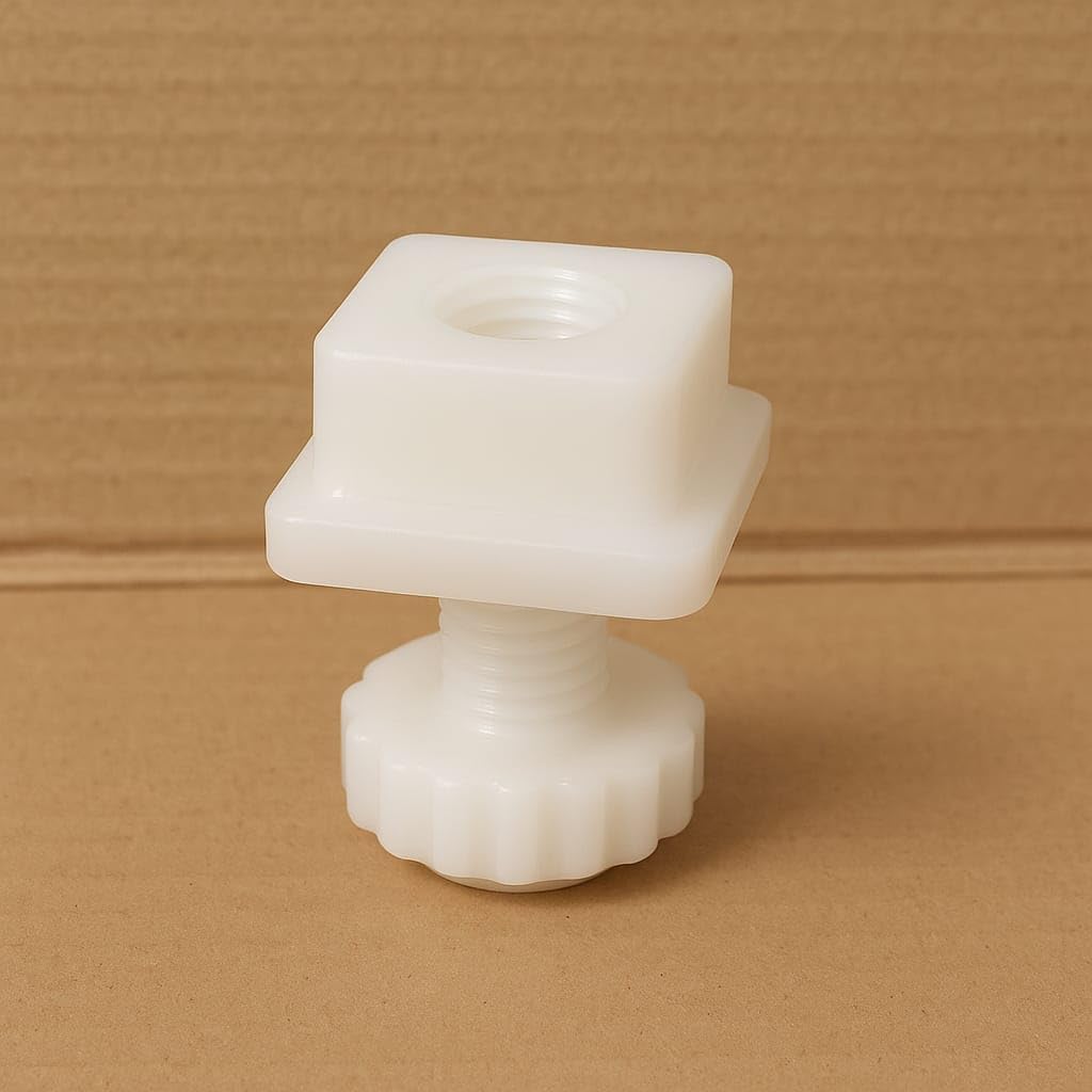 Infinite tech Adjestable Square PVC Plastic end Cap tip feet Bush for Chair Table Steel Furniture Leg/Sofa and cabinate Leg leavling feet (1X1) Pack of 8-image-20