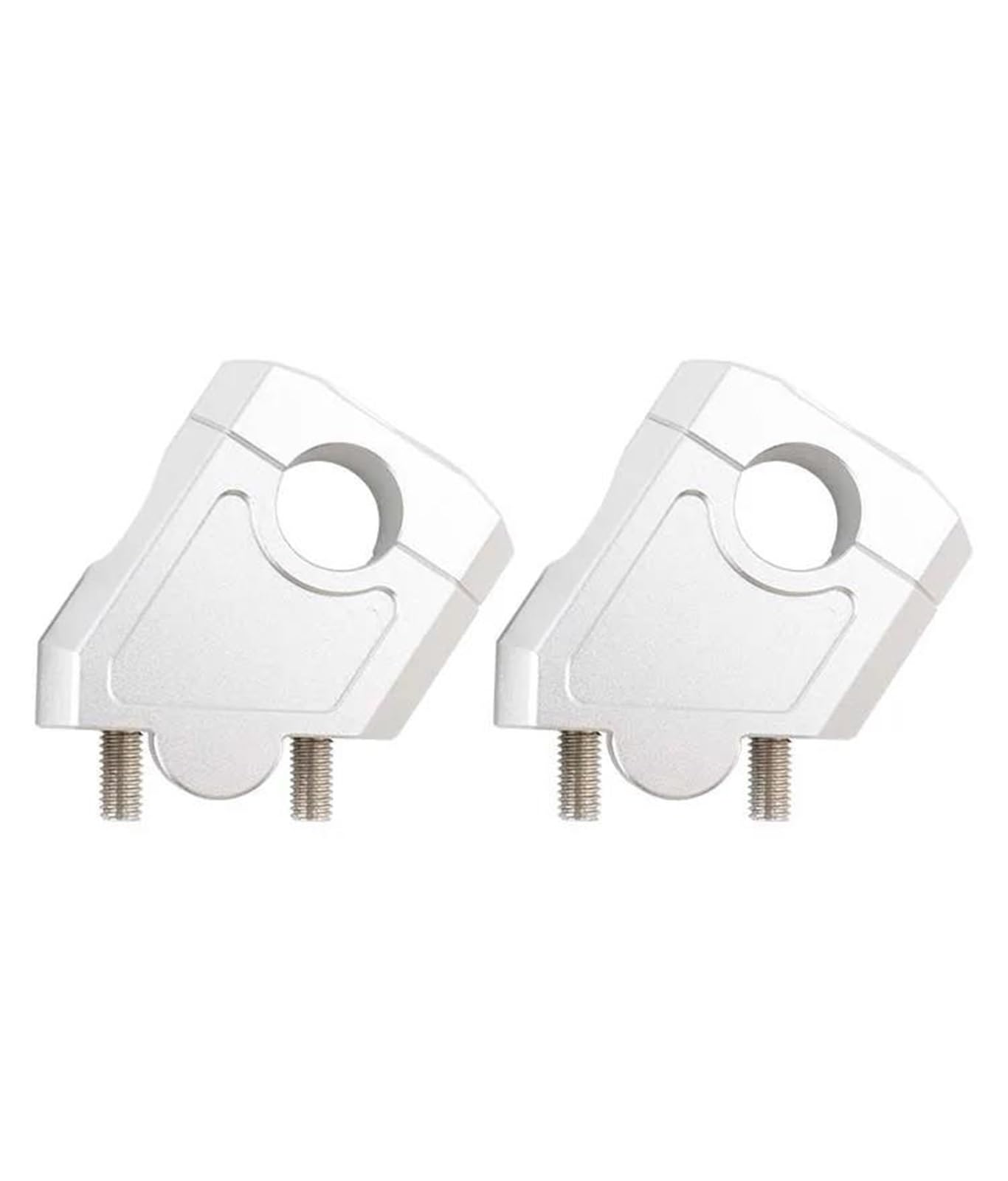 Hdhcscagh Silver 22 25 28 Mm Motorcycle Universal Handlebar Riser Heightening Clamp Mount Handlebar Clamps Risers(,25Mm)