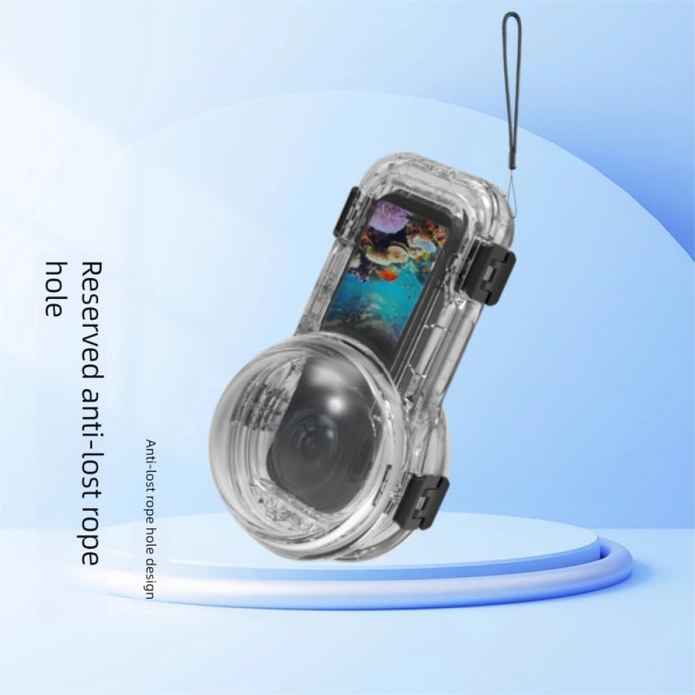 Etui do nurkowania z szybkim odpinaniem Full Stealth do kamery panoramicznej Insta360 X5,60 m, wodoodporne etui ochronne na kamerę akcji, do Insta360 X5 Invisible Dive Case