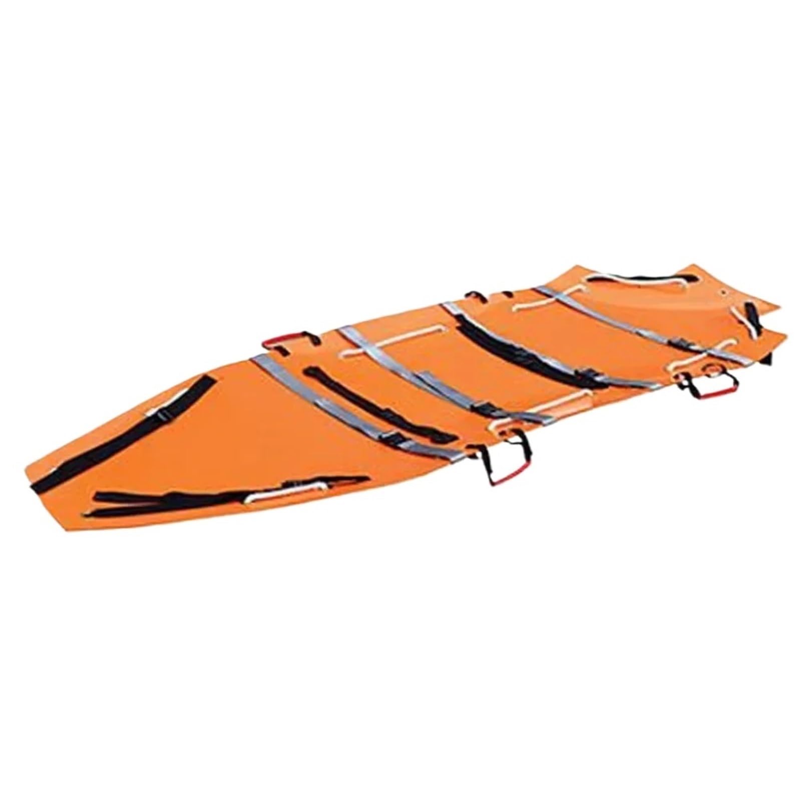 Camilla flexible Camilla portátil de primeros auxilios, silla evacuación for personal rescate incendios, camilla plegable con ruedas for(Orange)