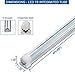 8Ft LED Shop Light Fixture, 72W Integrated LED Tube Light, 7200LM, 6500K, Double Row V Shape 270 Degree Lighting LED Bulbs for Garage Warehouse Workshop Basement, Plug and Play (Pack of 4)