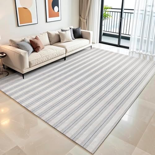 Tapete Sala Quarto 200x250 Antiderrapante de Algodão Grande Listr...