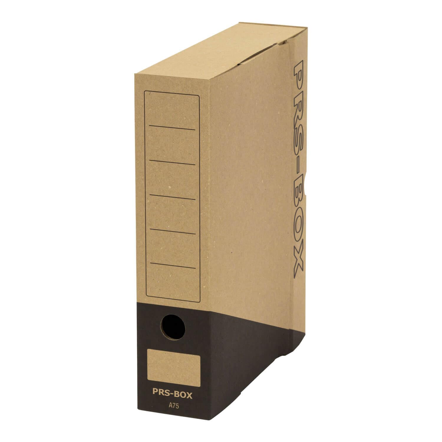 PRS Archivbox A75 natur, Rückenbreite 75mm, 20 Stück | Ablagebox, Archivcontainer, Dokumentenarchiv, ident zur PRESSEL Archivbox