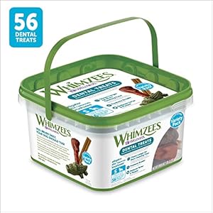 Whimzees by wellness small dental chews variety box all natural grain free long lasting treats with grooved design for improved cleaning  freshens breath  reduces plaque  56 count   cucciolini doodles
