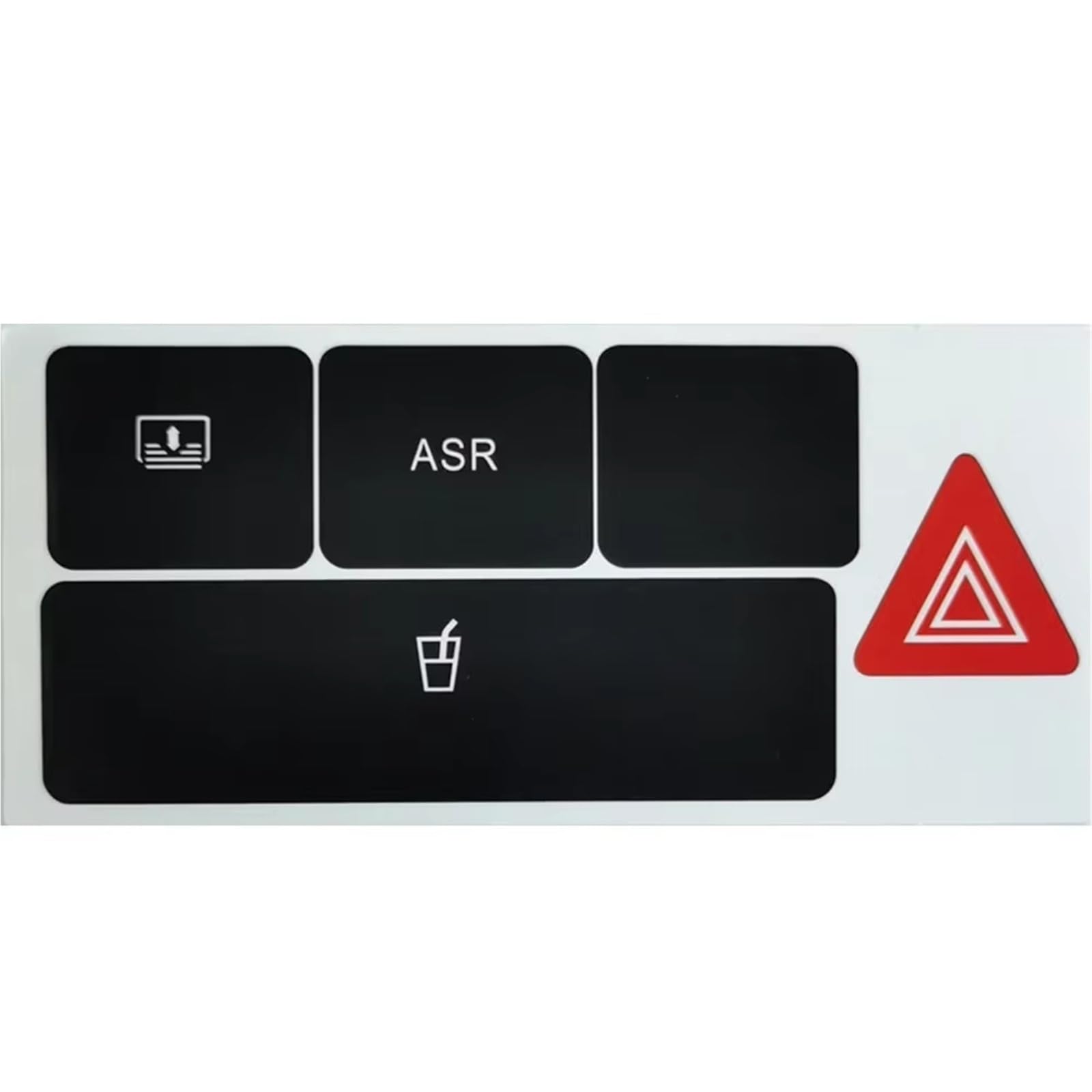 Interior Button Stickers Compatible with A6 C5 1998 1999 2000 2001 2002 2003 2004 Danger Button Defroster Repair Sticker(Type 3)