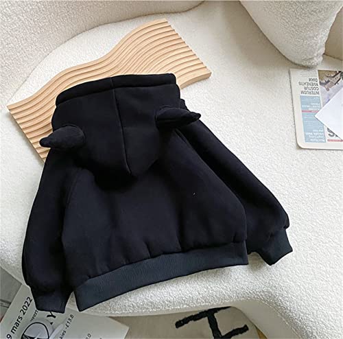 Infant Boys Cute Ear Fleece 𝐇𝐨odies Solid Long Sleeve Comfortable Pullovers Baby Fall Winter Casual Warm Clothes3