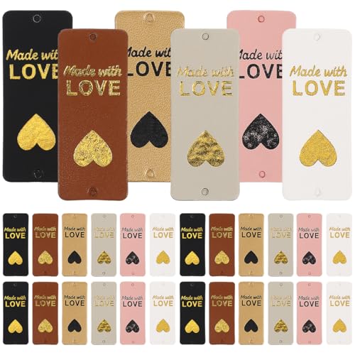 COHEALI 100�� ���u���U�[���x�� PU���U�[�^�O �J���t���ȃ��U�[���x�� ���u�n�[�g�t�� �n���h���C�h �����j�҂݃^�O