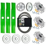 8TEN Deck Rebuild Kit Blade Spindle Belt Idler for Kubota RCK48P-400Z Z412 48-inch K5583-34340 K5579-34510 K5591-34580