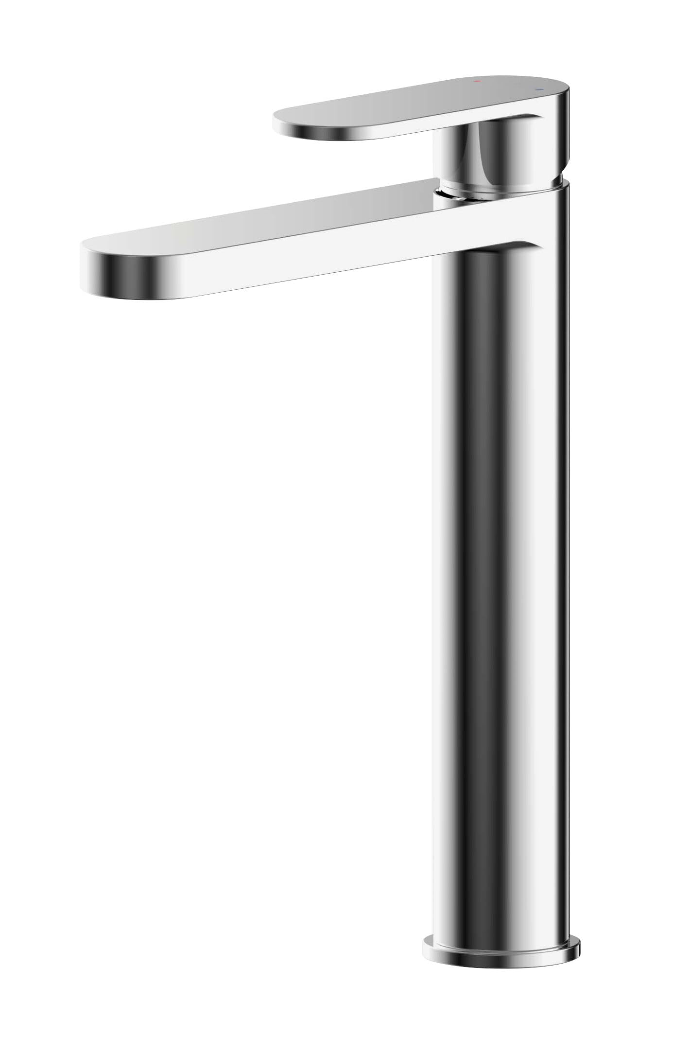 Balterley Modern Round High-Rise Mono Basin Mixer Tap - Chrome Silver