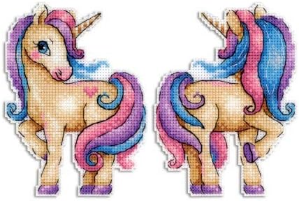 WizardiMagic Unicorn - Counted Cross-Stitch Double-Sided kit on The Plastic Canvas. MP Studia SR-317