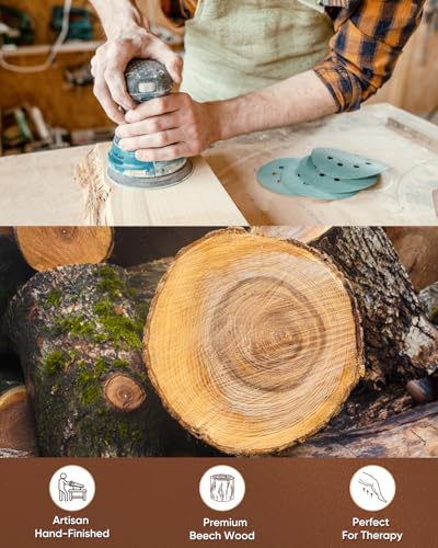 ONUEMP Wooden Cellulite Remover for Legs, Wood Therapy Tools Maderoterapia Kit Colombiana for Lymphatic Drainage, Body Sculpting and Skin Tightening, Fascia Massage Muscle Roller for Thighs & Calves