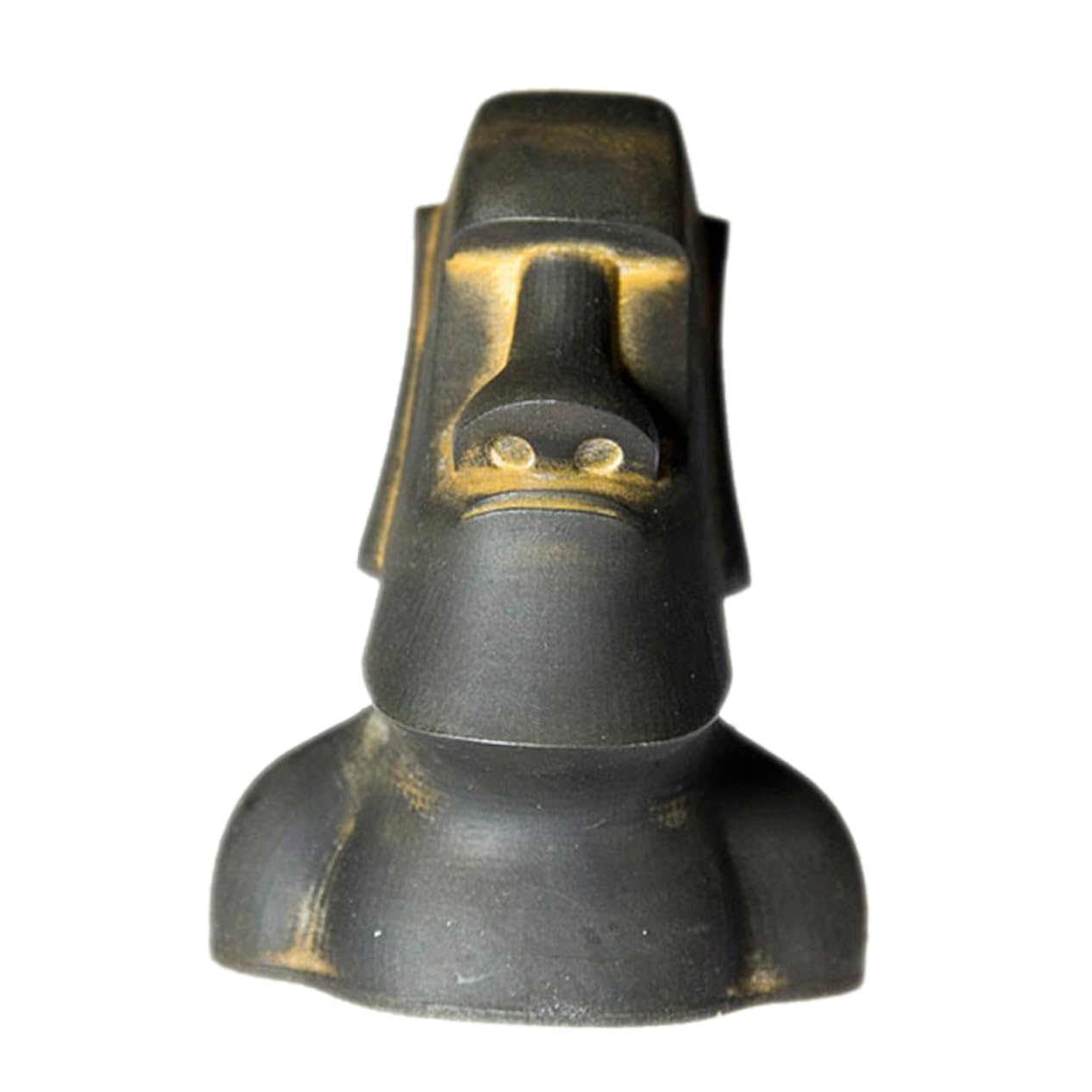 Mobestech Statua Moai Isola Pasqua in Miniatura Scultura in Pietra Resina Per Giardino e Interni Decorativo Unico Per Soggiorno e Ufficio Finitura Sabbia o