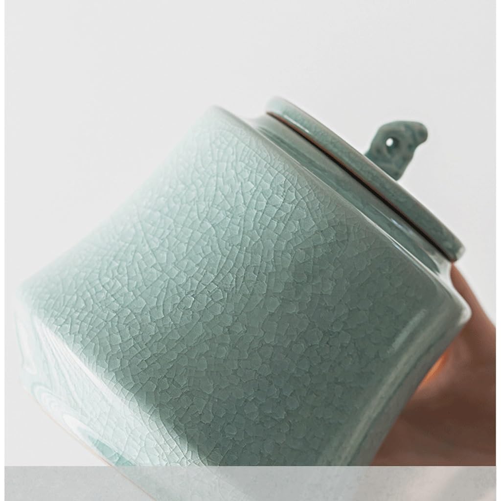 Puszka na herbatę Ceramiczne puszki na herbatę Puszki do przechowywania w gospodte Czarna herbata Zielona herbata Puszki na herbatę Puszki do przechowywania przekąsek Pojemnik na herbatę (A)
