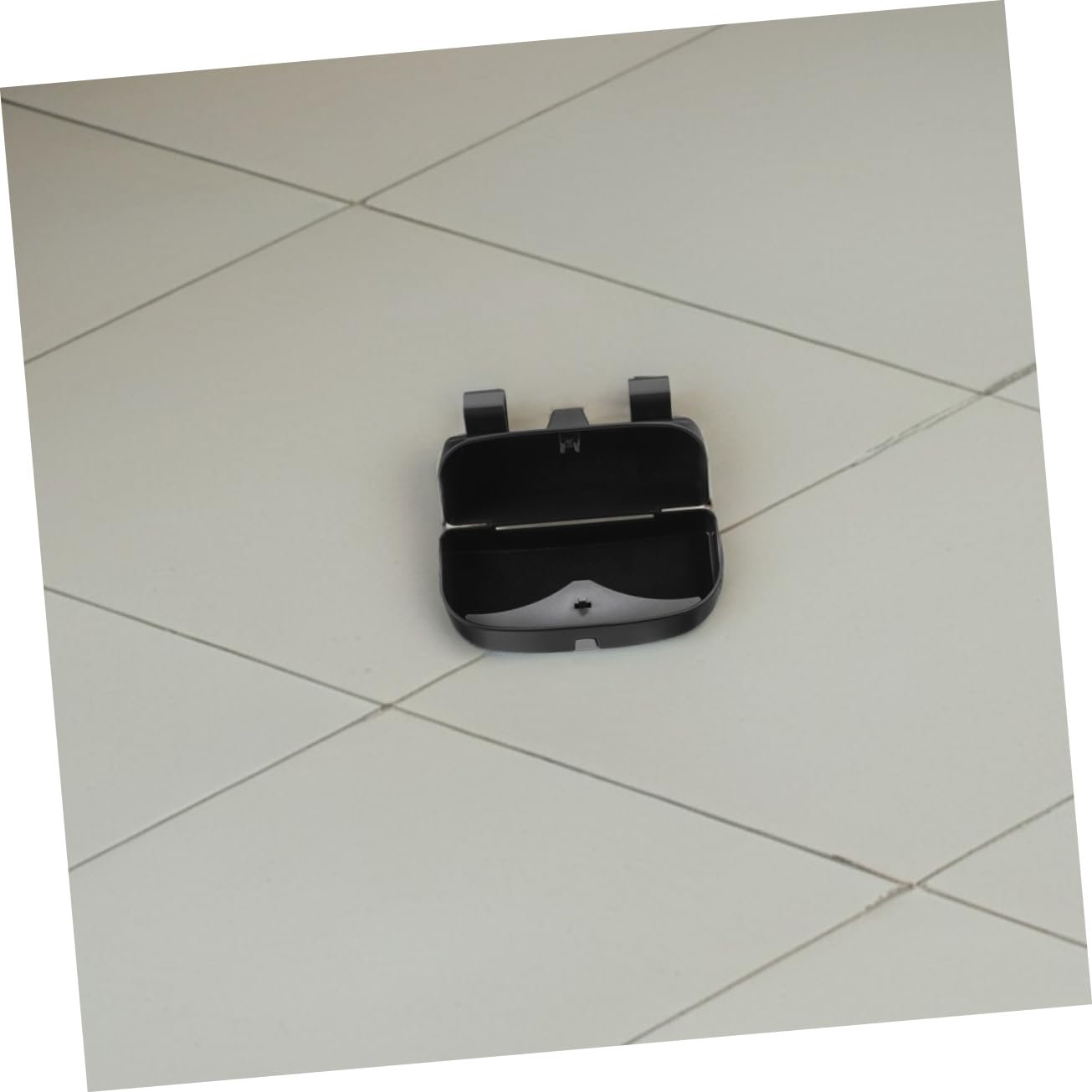 2 pièces Étui à Lunettes Auto Organisateur de Pare Soleil pour Lunettes de Soleil Vue Boîte de Rangement Rigide à Fixation Rapide sur Visor Accessoire Multifonctionnel pour