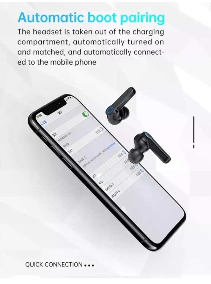 Image of M19 Wireless Earbuds, Bluetooth 5.3, Touch Controls, Noise Cancelling, Bass Boost, with Mic, LED Power Display Charging Case