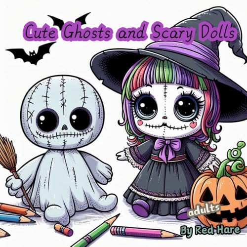 The Coloring Wonderland of Cute Ghosts and Scary Dolls