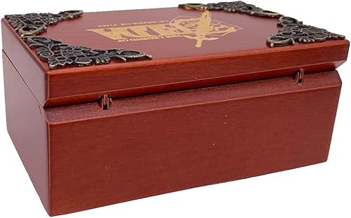 Miniatura 5 de Youtang - Caja de música de joyería con espejo, caja musical de madera grabada con láser, regalo musical con cuerda para él, ella, novia, novio