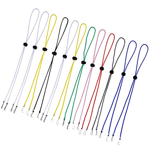Exceart – 20 peças de comprimento ajustável, máscara de extensão de cordão, máscaras, suporte de cor